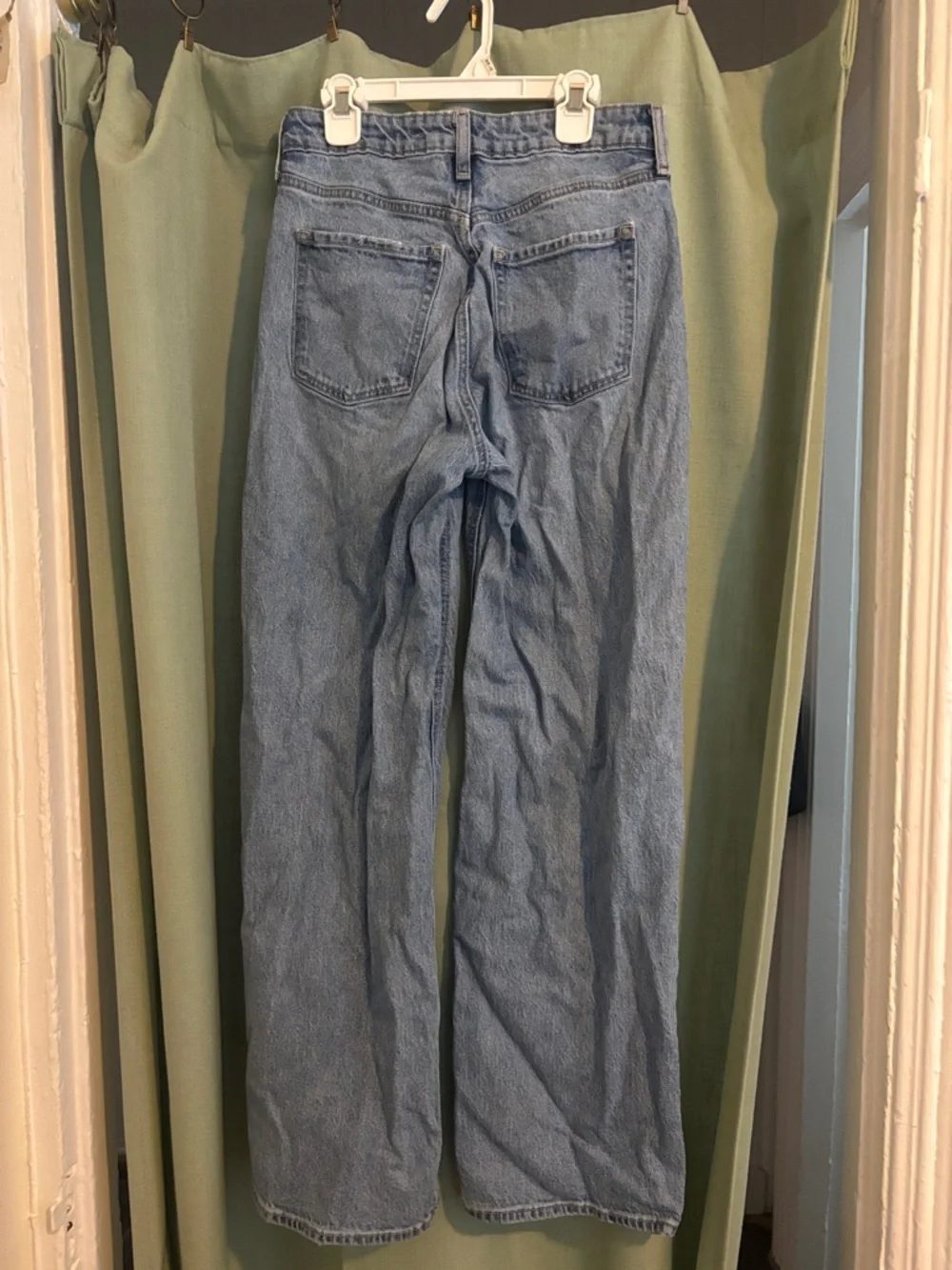 Old Navy Light Blue Distressed Wide-Leg Jeans - Women's - Picture 2 of 3